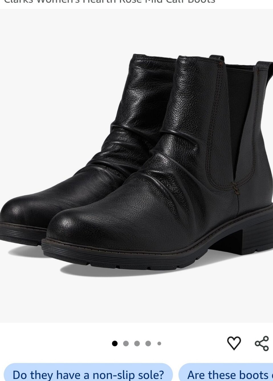Clarks Women's Hearth Rose Mid-Calf Boots in Black | Sz8 NWOT